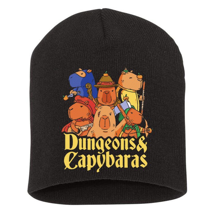 Dungeons & Capybaras Funny Capybara Lover  Short Acrylic Beanie