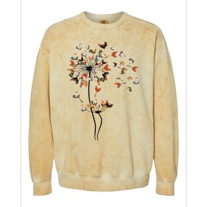 Dandelion Chicken Flower Colorblast Crewneck Sweatshirt