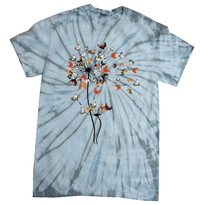 Dandelion Chicken Flower Tie-Dye T-Shirt