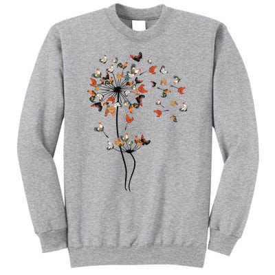 Dandelion Chicken Flower Tall Sweatshirt