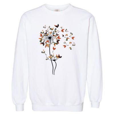 Dandelion Chicken Flower Garment-Dyed Sweatshirt