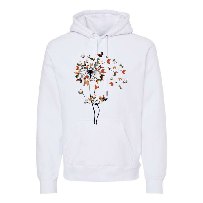 Dandelion Chicken Flower Premium Hoodie