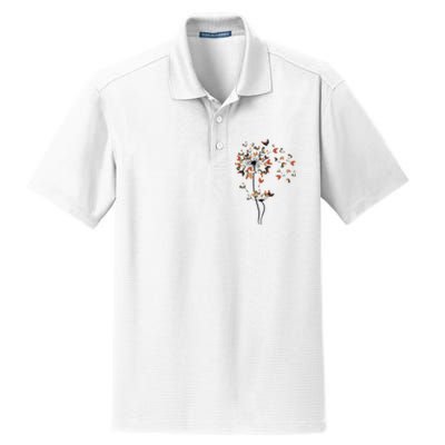 Dandelion Chicken Flower Dry Zone Grid Polo