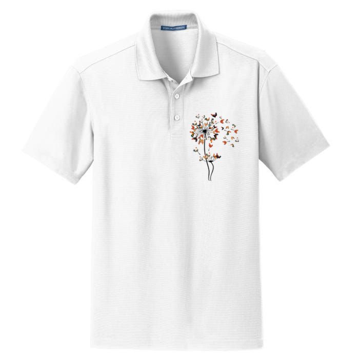 Dandelion Chicken Flower Dry Zone Grid Polo