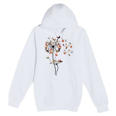 Dandelion Chicken Flower Premium Pullover Hoodie