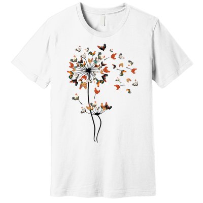 Dandelion Chicken Flower Premium T-Shirt