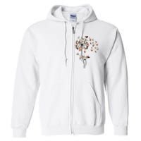 Dandelion Chicken Flower Full Zip Hoodie