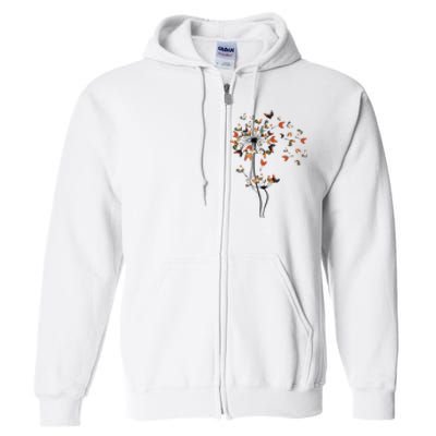 Dandelion Chicken Flower Full Zip Hoodie