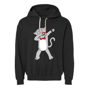 Dabbing Cat Funny Dab Gift Cat Garment-Dyed Fleece Hoodie