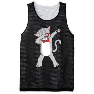 Dabbing Cat Funny Dab Gift Cat Mesh Reversible Basketball Jersey Tank