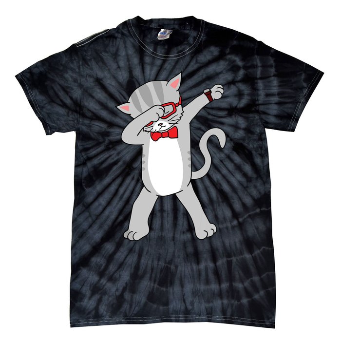 Dabbing Cat Funny Dab Gift Cat Tie-Dye T-Shirt