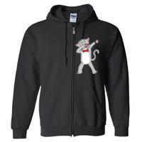 Dabbing Cat Funny Dab Gift Cat Full Zip Hoodie