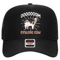 Dyslexic Cow Funny Dyslexia High Crown Mesh Back Trucker Hat