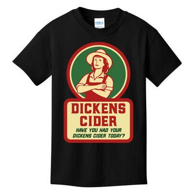 Dickens Cider Fun And Cheeky Innuendo Double Entendre Pun Kids T-Shirt