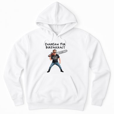 D.O.G.E. Chainsaw For Bureaucracy Meme Political Humor Hoodie