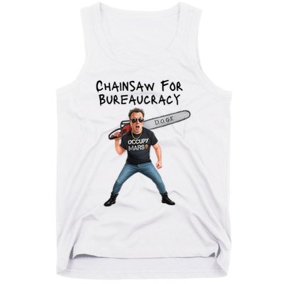 D.O.G.E. Chainsaw For Bureaucracy Meme Political Humor Tank Top