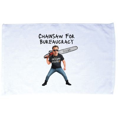 D.O.G.E. Chainsaw For Bureaucracy Meme Political Humor Microfiber Hand Towel