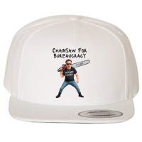 D.O.G.E. Chainsaw For Bureaucracy Meme Political Humor Wool Snapback Cap