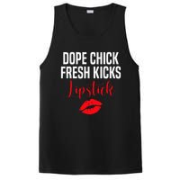 Dope Chick Fresh Kicks Lipstick Funny Saying PosiCharge Competitor Tank