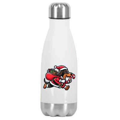 Dachshund Christmas Funny Dog Santa Claus Gift Stainless Steel Insulated Water Bottle