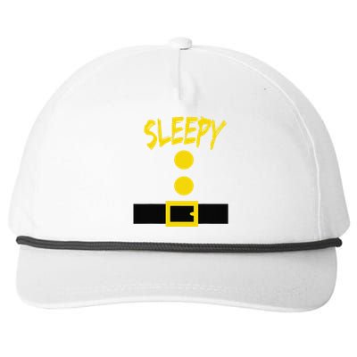 Dwarf Costume Funny Halloween Gift Idea Sleepy Snapback Five-Panel Rope Hat