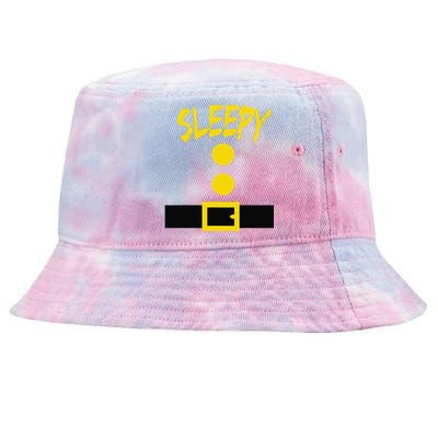 Dwarf Costume Funny Halloween Gift Idea Sleepy Tie-Dyed Bucket Hat