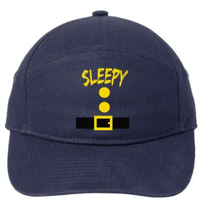 Dwarf Costume Funny Halloween Gift Idea Sleepy 7-Panel Snapback Hat