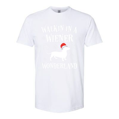 Dachshund Christmas Funny Doxie Wiener Wonderland Holiday Cool Gift Softstyle® CVC T-Shirt