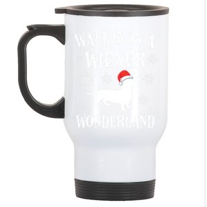 Dachshund Christmas Funny Doxie Wiener Wonderland Holiday Cool Gift Stainless Steel Travel Mug