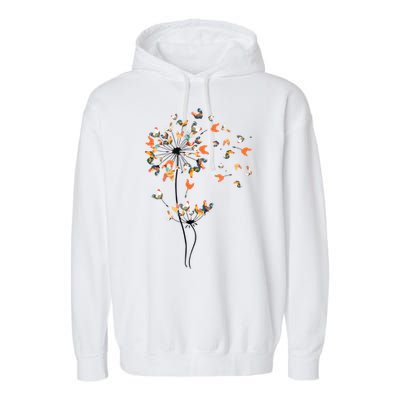 Dandelion Chicken Flower Shirts Floral Chicken Tree Lover Garment-Dyed Fleece Hoodie