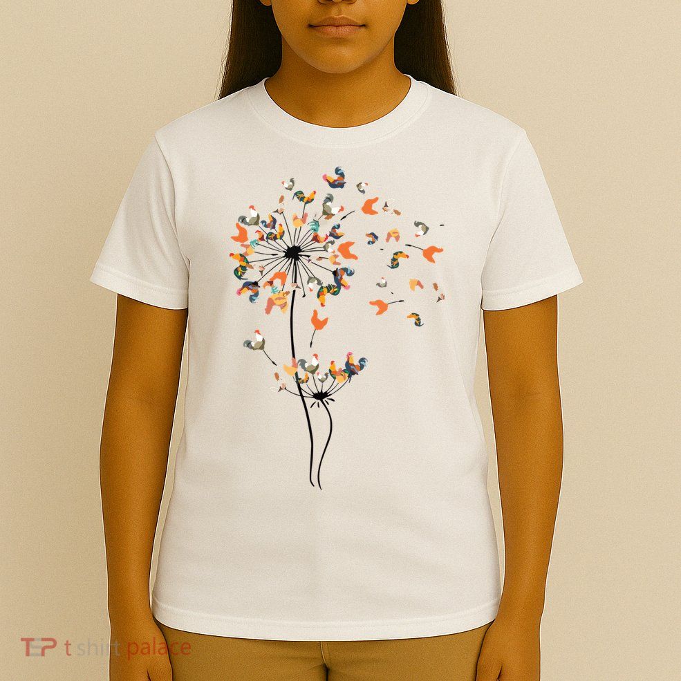 Dandelion Chicken Flower Shirts Floral Chicken Tree Lover T-Shirt