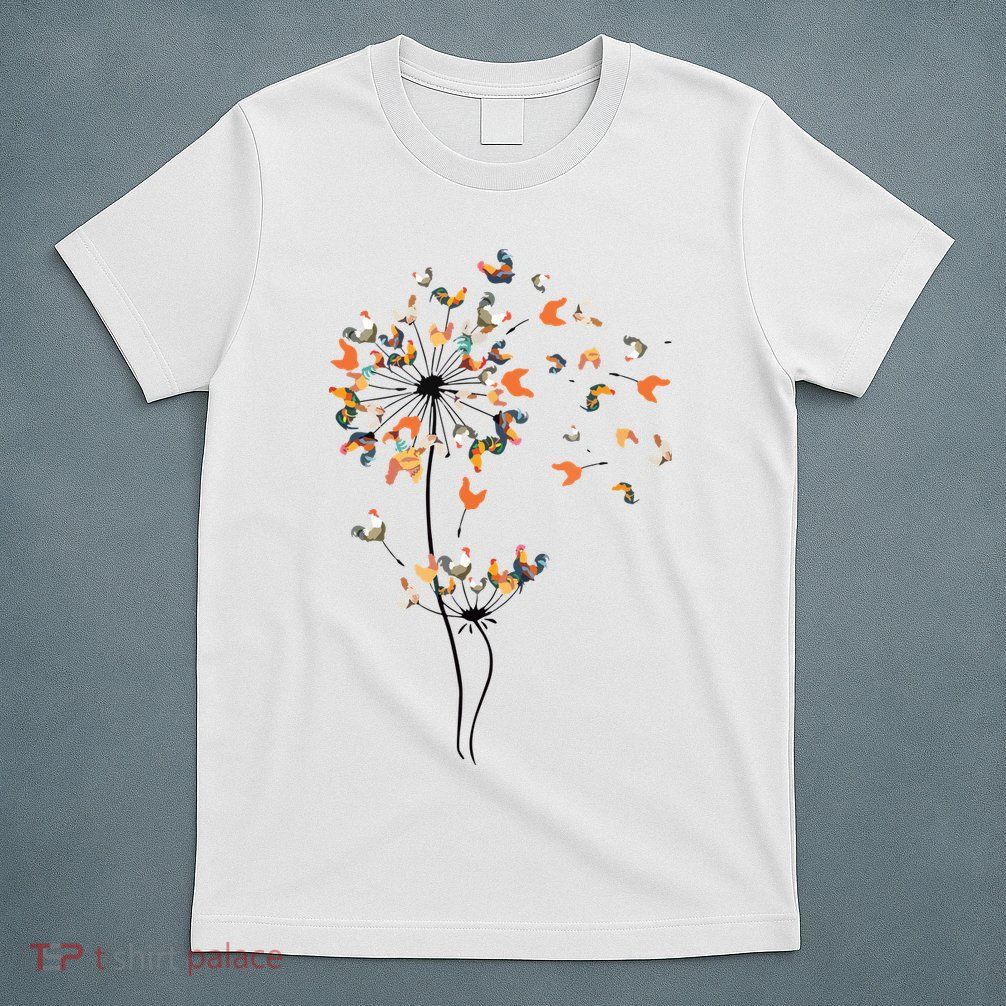 Dandelion Chicken Flower Shirts Floral Chicken Tree Lover T-Shirt
