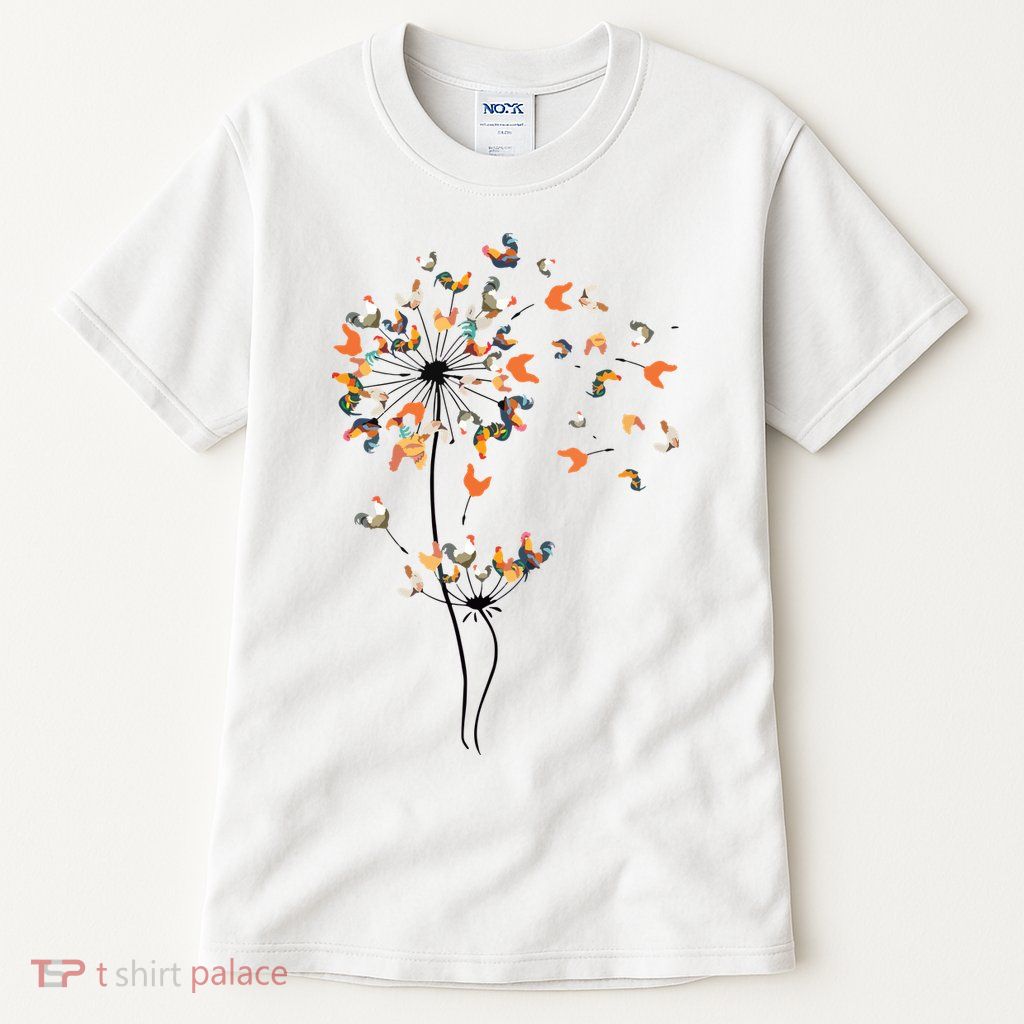 Dandelion Chicken Flower Shirts Floral Chicken Tree Lover Tall T-Shirt