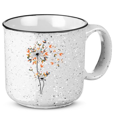 Dandelion Chicken Flower Shirts Floral Chicken Tree Lover 15oz Campfire Ceramic Mug