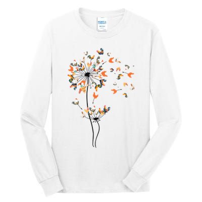 Dandelion Chicken Flower Shirts Floral Chicken Tree Lover Tall Long Sleeve T-Shirt