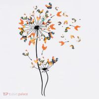 Dandelion Chicken Flower Shirts Floral Chicken Tree Lover Womens T-Shirt