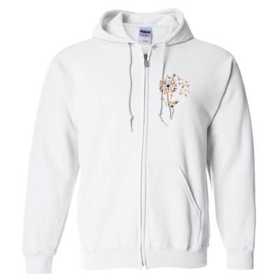 Dandelion Chicken Flower Shirts Floral Chicken Tree Lover Full Zip Hoodie
