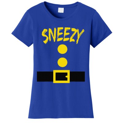 Dwarf Costume Funny Halloween Gift Idea Sneezy Women's T-Shirt