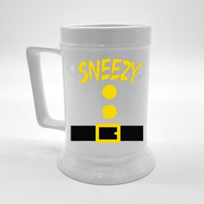 Dwarf Costume Funny Halloween Gift Idea Sneezy Beer Stein