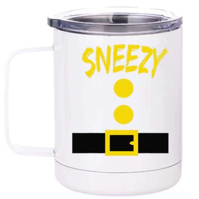 Dwarf Costume Funny Halloween Gift Idea Sneezy 12 oz Stainless Steel Tumbler Cup