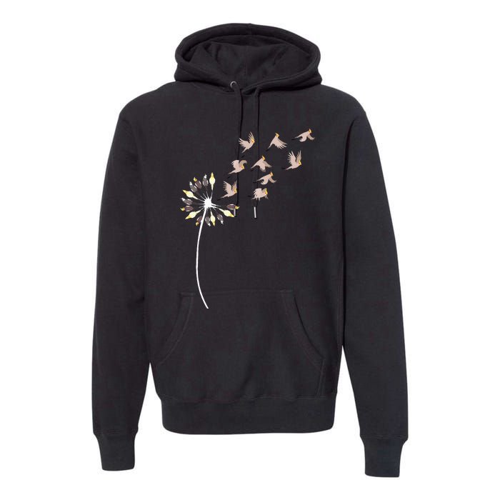 Dandelion Cockatiels For Cockatiel Lover Cockatiel Premium Hoodie