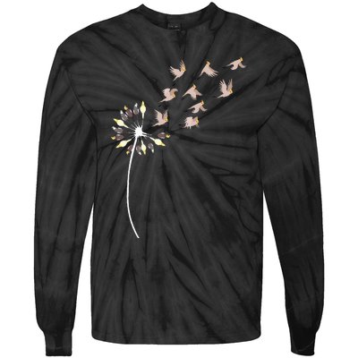 Dandelion Cockatiels For Cockatiel Lover Cockatiel Tie-Dye Long Sleeve Shirt