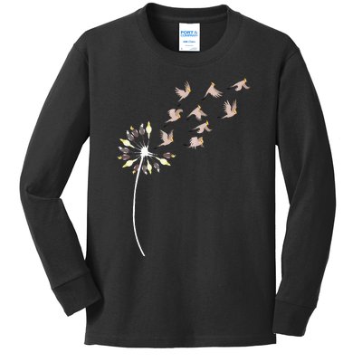 Dandelion Cockatiels For Cockatiel Lover Cockatiel Kids Long Sleeve Shirt