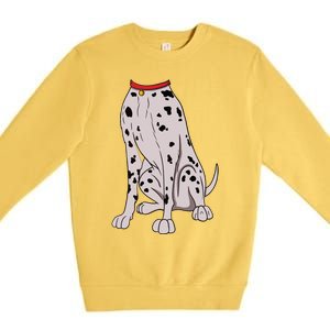 Dalmatian Costume For Halloween Dog Animal Cosplay Premium Crewneck Sweatshirt