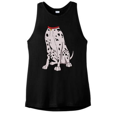 Dalmatian Costume For Halloween Dog Animal Cosplay Ladies PosiCharge Tri-Blend Wicking Tank