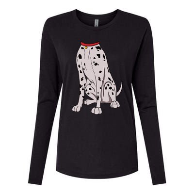 Dalmatian Costume For Halloween Dog Animal Cosplay Womens Cotton Relaxed Long Sleeve T-Shirt