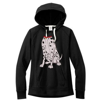 Dalmatian Costume For Halloween Dog Animal Cosplay Women's Fleece Hoodie