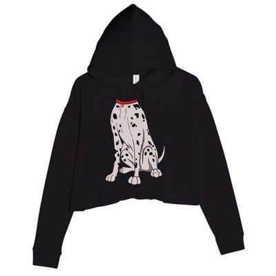 Dalmatian Costume For Halloween Dog Animal Cosplay Crop Fleece Hoodie