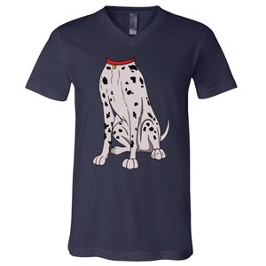 Dalmatian Costume For Halloween Dog Animal Cosplay V-Neck T-Shirt