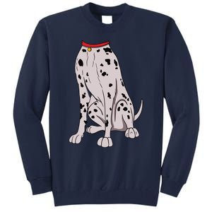 Dalmatian Costume For Halloween Dog Animal Cosplay Tall Sweatshirt